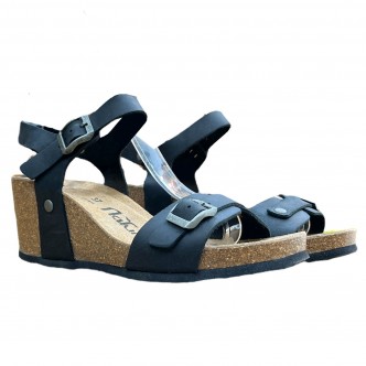 CH20 - Large band sandal with adjustable strap and wedge for women footboard for anatomical latex comfort