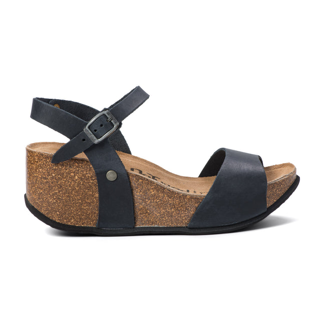 CH10 - Wide band sandal with adjustable strap and women's wedge