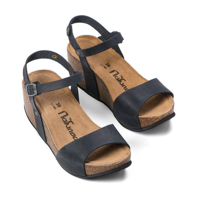 CH10 - Wide band sandal with adjustable strap and women's wedge