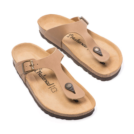 CH08 (LEATHER) - flip flops with adjustable woman and men's strap