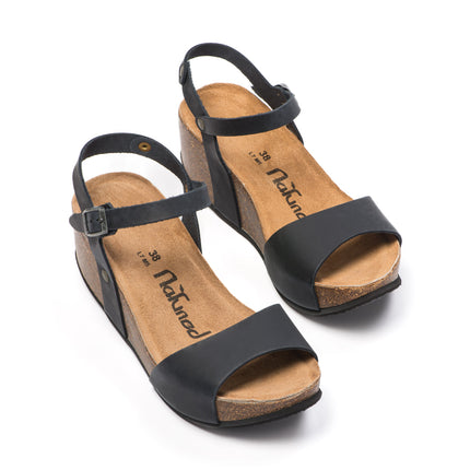 CH10 - Wide band sandal with adjustable strap and women's wedge