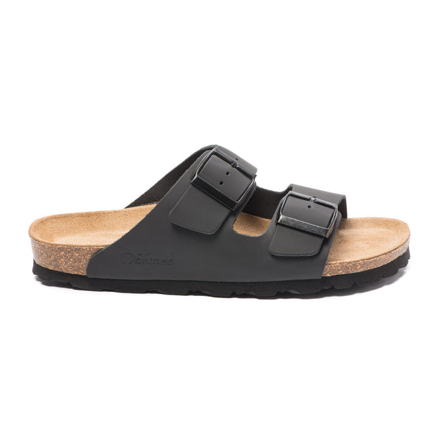 CH05 (LEATHER) - Sandal with two bands in leather with adjustable strap for women and men