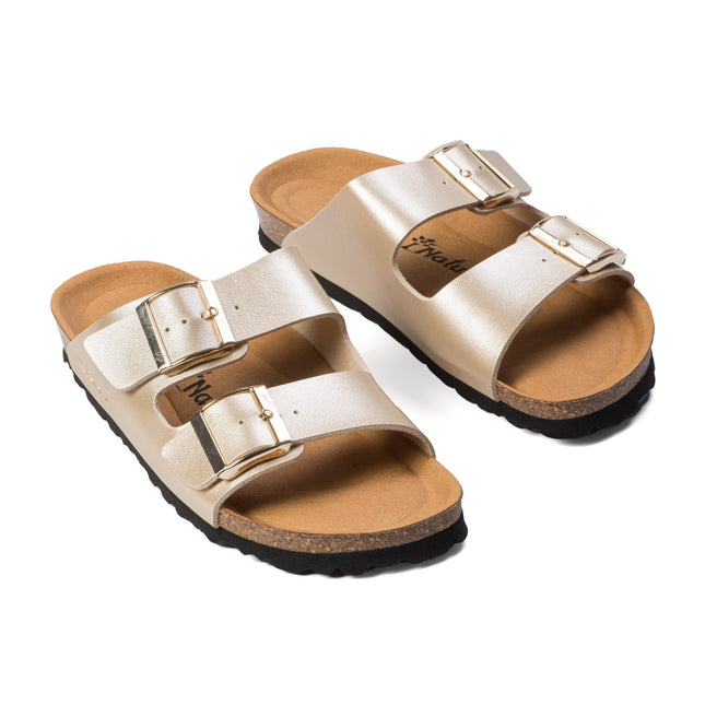 CH05 (MICROFASER) - Sandal with two bands in microfiber with adjustable strap for woman and for man