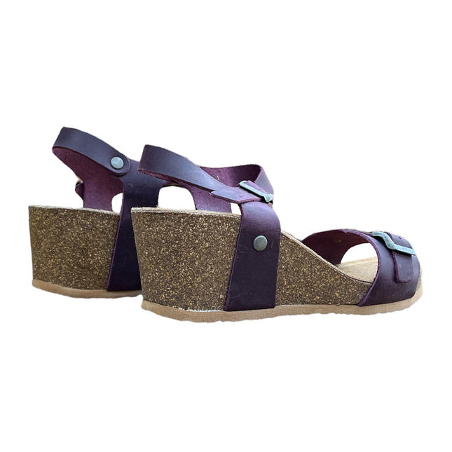 CH20 - Large band sandal with adjustable strap and wedge for women footboard for anatomical latex comfort