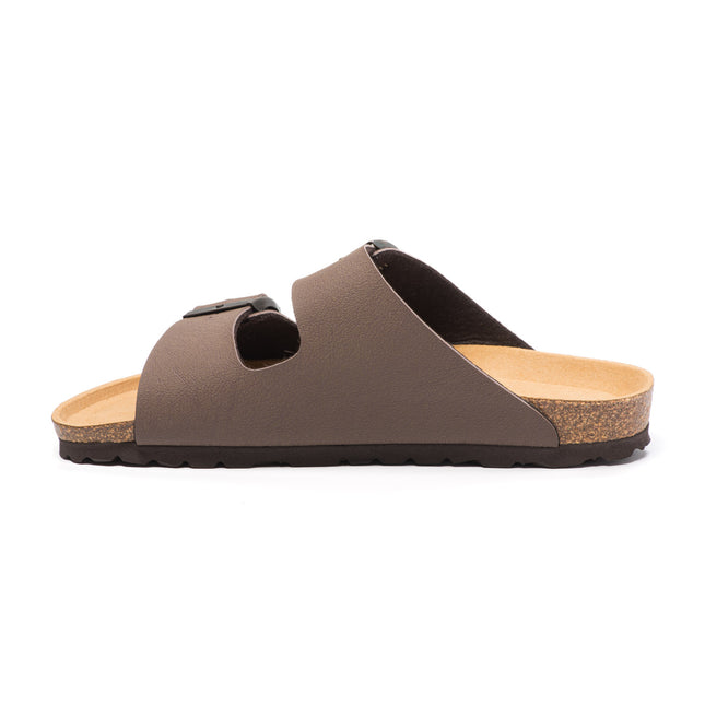 CH05 (MICROFASER) - Sandal with two bands in microfiber with adjustable strap for woman and for man