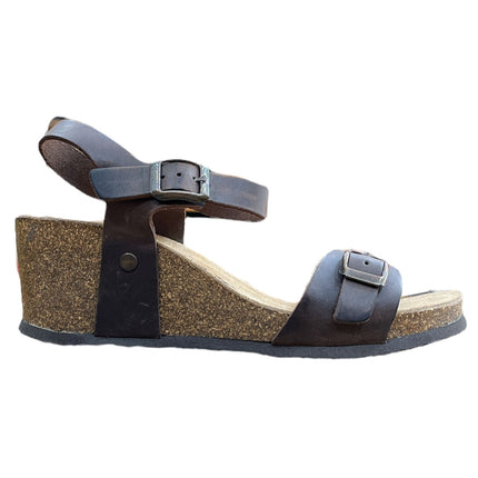 CH20 - Large band sandal with adjustable strap and wedge for women footboard for anatomical latex comfort