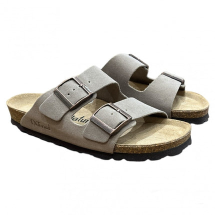 CH05 (LEATHER) - Sandal with two bands in leather with adjustable strap for women and men