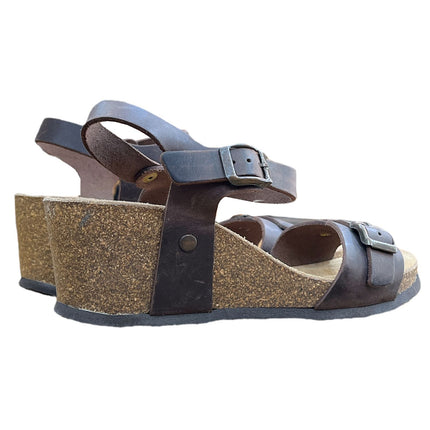 CH20 - Large band sandal with adjustable strap and wedge for women footboard for anatomical latex comfort