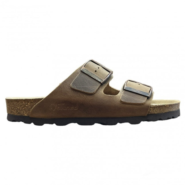 CH05 (LEATHER) - Sandal with two bands in leather with adjustable strap for women and men