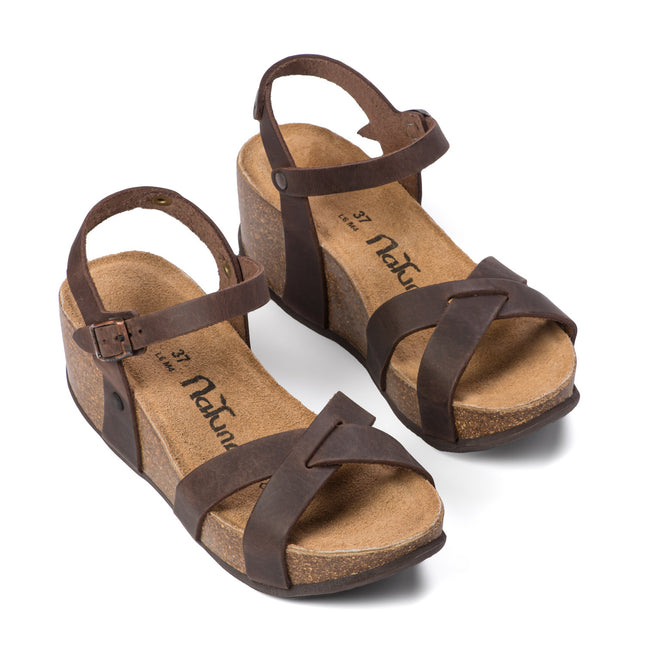 CH21 - Cross -sided sandal sandal with adjustable straps and Natuned Women's Women's Plantation in Anatomical Latex Comfort