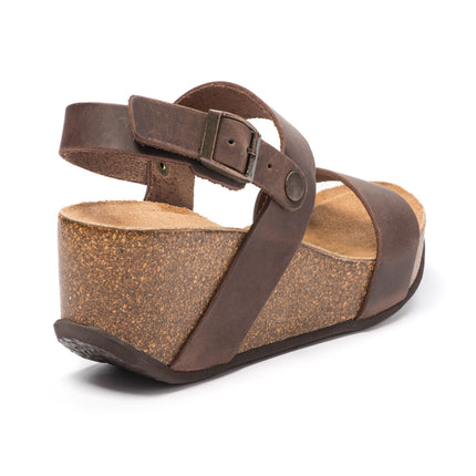 CH22 - Sandal with bands with adjustable straps and wedge of women Natuned plantar in anatomical latex comfort