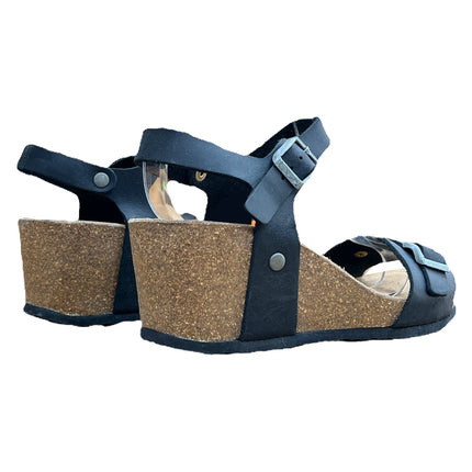 CH20 - Large band sandal with adjustable strap and wedge for women footboard for anatomical latex comfort