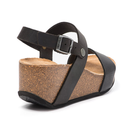 CH22 - Sandal with bands with adjustable straps and wedge of women Natuned plantar in anatomical latex comfort