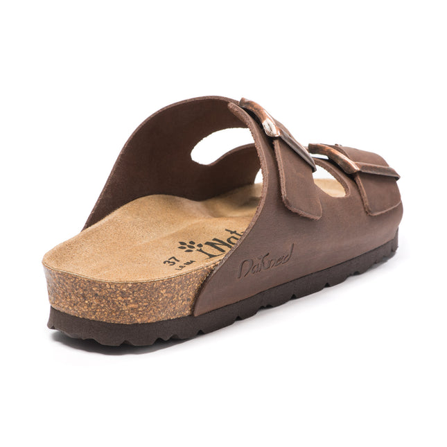 CH05 (LEATHER) - Sandal with two bands in leather with adjustable strap for women and men