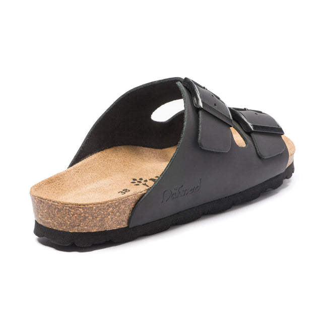 CH05 (LEATHER) - Sandal with two bands in leather with adjustable strap for women and men