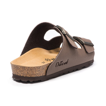 CH05 (MICROFASER) - Sandal with two bands in microfiber with adjustable strap for woman and for man