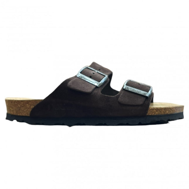 CH05 (LEATHER) - Sandal with two bands in leather with adjustable strap for women and men