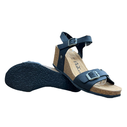 CH20 - Large band sandal with adjustable strap and wedge for women footboard for anatomical latex comfort