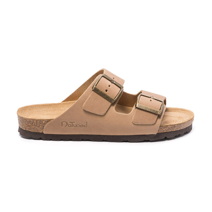 CH05 (LEATHER) - Sandal with two bands in leather with adjustable strap for women and men