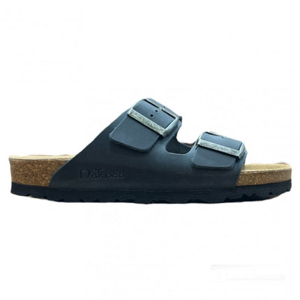 CH05 (LEATHER) - Sandal with two bands in leather with adjustable strap for women and men