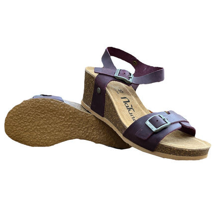 CH20 - Large band sandal with adjustable strap and wedge for women footboard for anatomical latex comfort