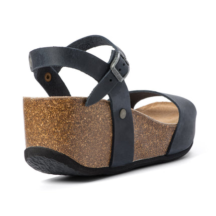 CH10 - Wide band sandal with adjustable strap and women's wedge