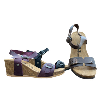 CH20 - Large band sandal with adjustable strap and wedge for women footboard for anatomical latex comfort