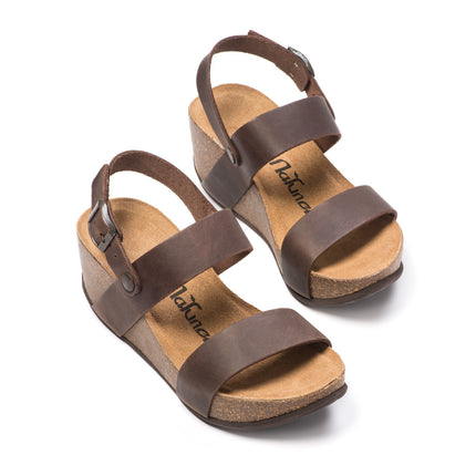 CH22 - Sandal with bands with adjustable straps and wedge of women Natuned plantar in anatomical latex comfort