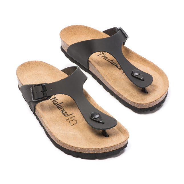 CH08 (LEATHER) - flip flops with adjustable woman and men's strap