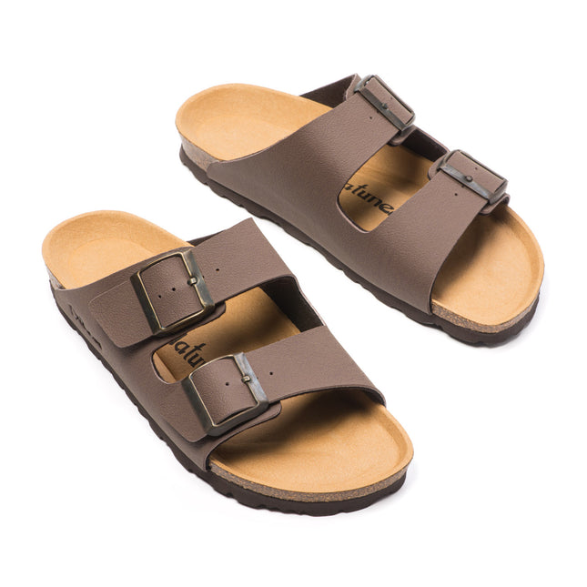 CH05 (MICROFASER) - Sandal with two bands in microfiber with adjustable strap for woman and for man