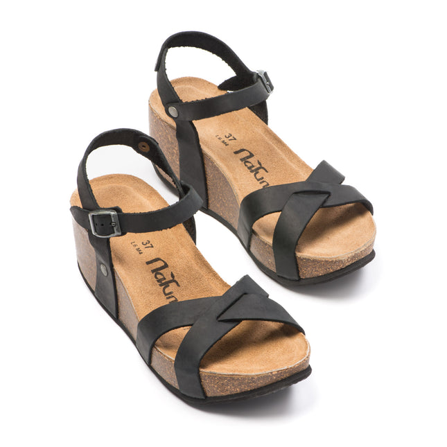 CH21 - Cross -sided sandal sandal with adjustable straps and Natuned Women's Women's Plantation in Anatomical Latex Comfort