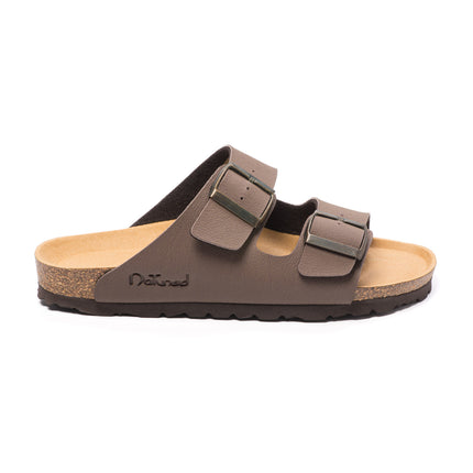 CH05 (MICROFASER) - Sandal with two bands in microfiber with adjustable strap for woman and for man